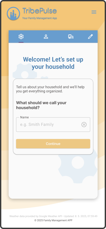 Mockup authentification first screen